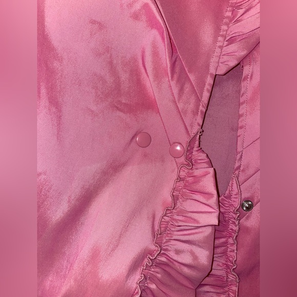 Samuel Dong Dress Coat Pink Button Ruffle Dress - Picture 14 of 16